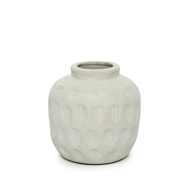 Vase en terre cuite TRENDY Couleur béton <span itemprop=