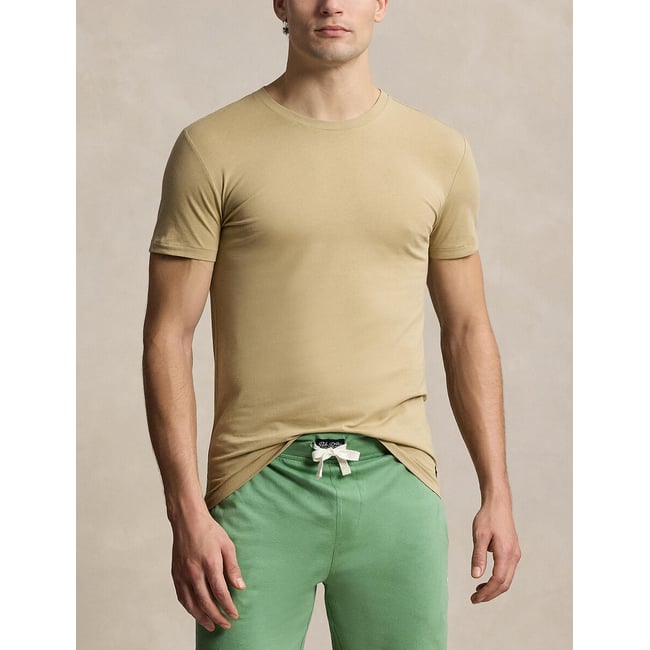 3er-Set taillierte Rundhals-Unterhemden beige + cremefarben + weiss <span itemprop=