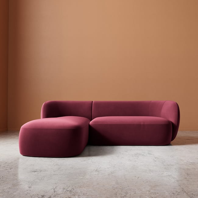 Alban Easy Velvet Corner Chaise Sofa - SWOON