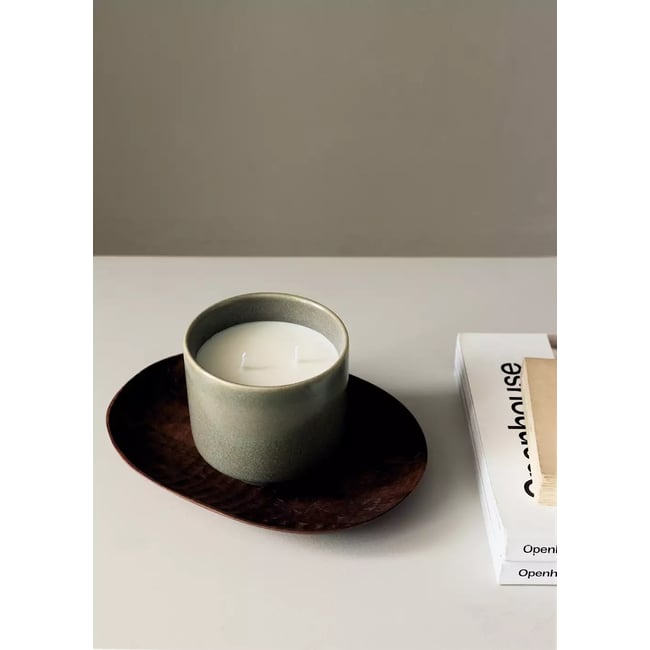 Bougie en récipient en grès - MANGO HOME