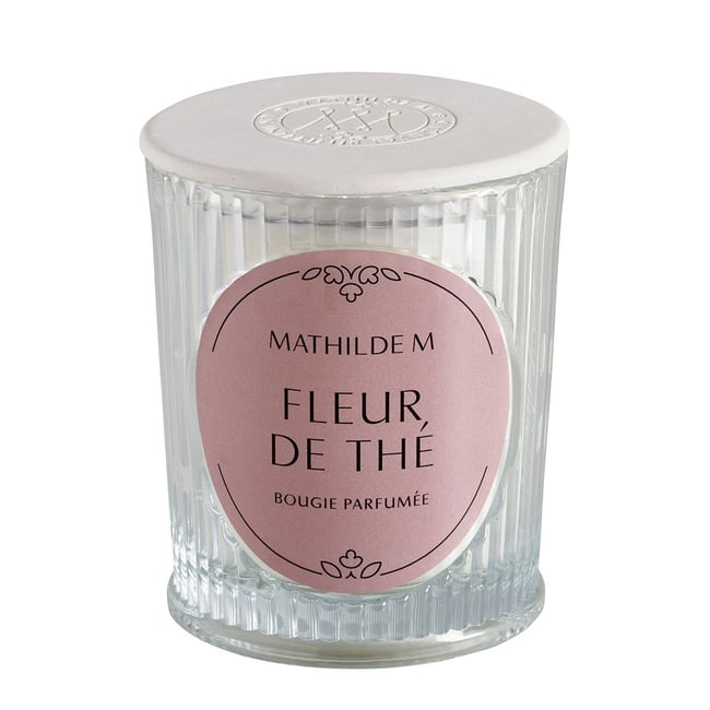 Bougie parfumée 145 g - Fleur de Thé Couleur blanc <span itemprop=