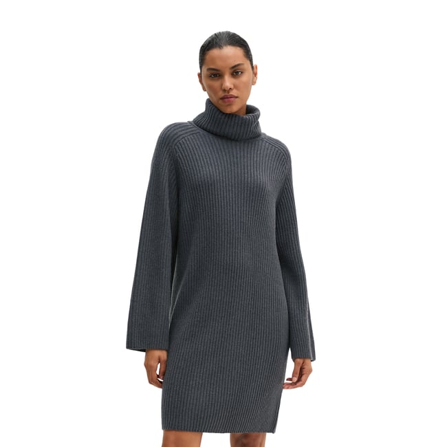 Robe à col roulé côtelée, coupe classique en mélange de laine vierge douce - MARC O'POLO