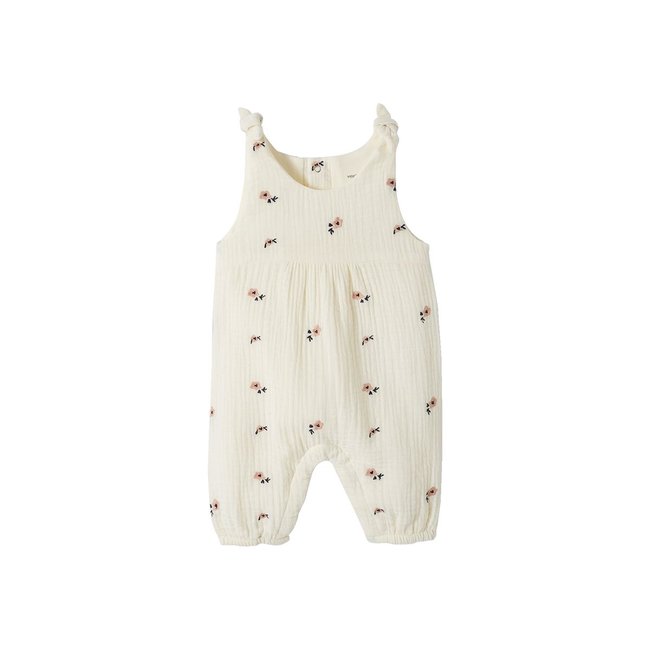 Combinaison naissance brodée en gaze de coton - VERTBAUDET