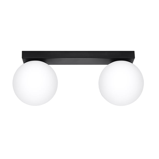 Plafonnier Acier Noir G9 2 Yoli Couleur noir <span itemprop=