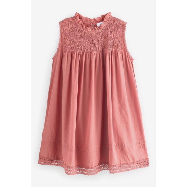 Mini robe sans manches rose <span itemprop=