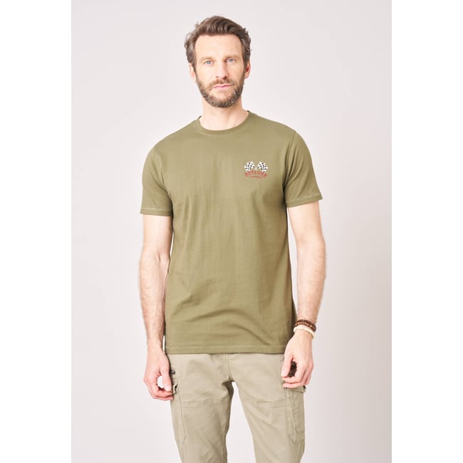 T-shirt regular homme en jersey 100% coton imprimé crâne racing FINALLY - DEELUXE