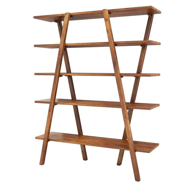 Bibliothèque design bois Perla Couleur marron <span itemprop=