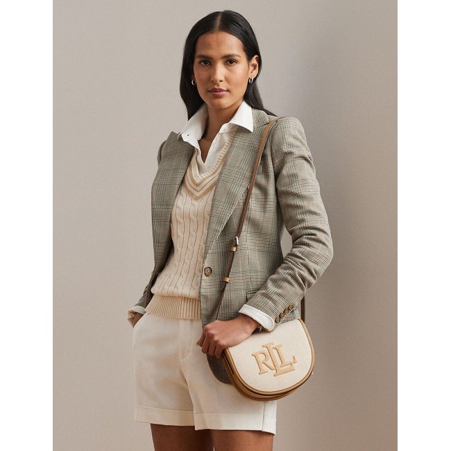 Borsa a tracolla in tela e pelle, WITLEY naturale LAUREN RALPH LAUREN