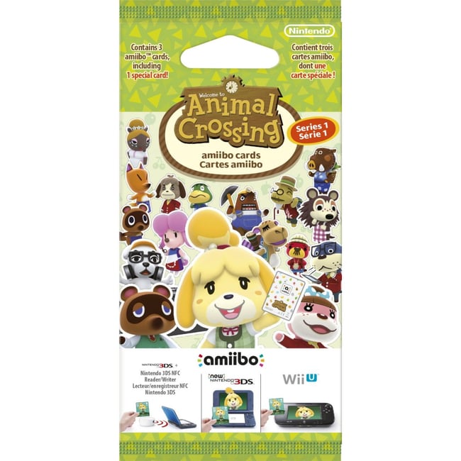 Pack cartes Amiibo 3 cartes Animal Crossing Série 1 - NINTENDO