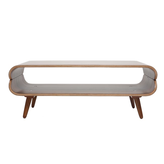 Table basse scandinave rectangulaire en bois L118 cm TAKLA Couleur noyer <span itemprop=