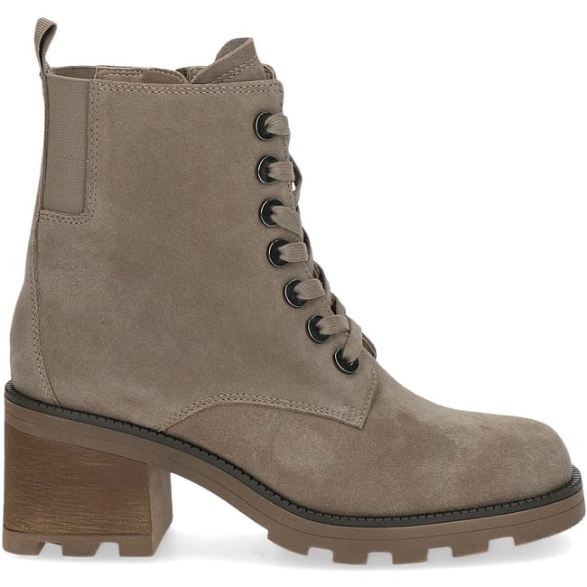 Bottine fourée marron taupe métallique combiné <span itemprop=
