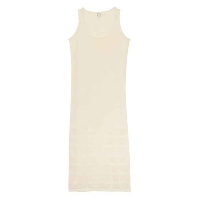 Robe Casilda en lin à rayures noires - INES DE LA FRESSANGE PARIS