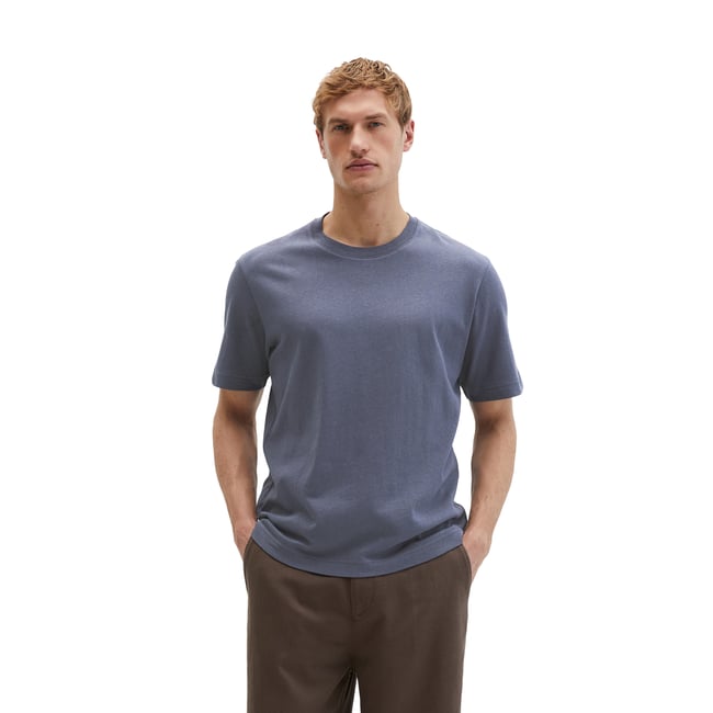 T-shirt regular en coton et lin mélangés - MARC O'POLO