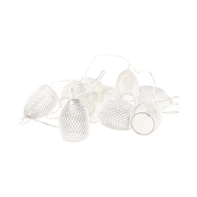 Guirlande lumineuse 10 cages argentées 1 Couleur v002229 <span itemprop=