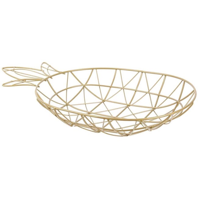 Corbeille filaire ananas doré Couleur v002238 <span itemprop=