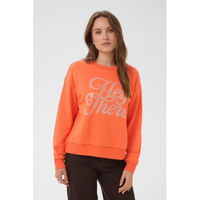 Sweatshirt orange tigerlily <span itemprop=