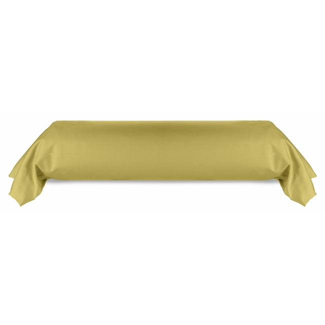 Taie de traversin Coton 57 fils jaune <span itemprop=