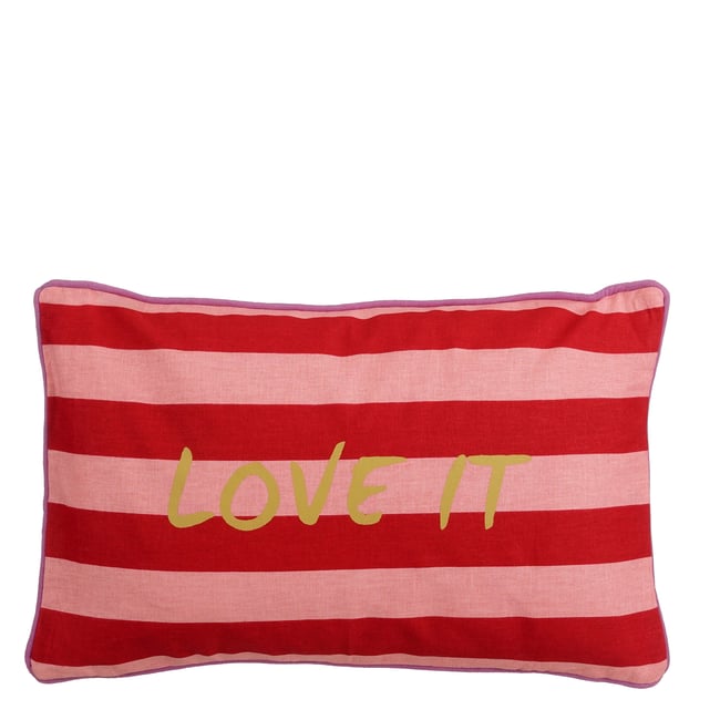 Coussin décoratif rouge <span itemprop=