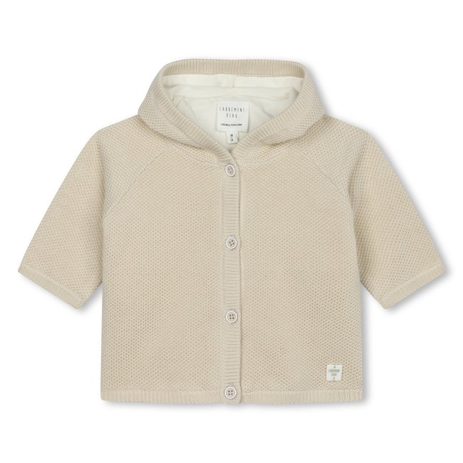 Veste à capuche en tricot saule <span itemprop=