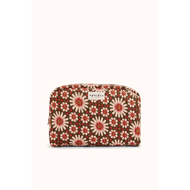 Grande trousse de toilette, imprimé floral, GAYANE imprimé orange <span itemprop=