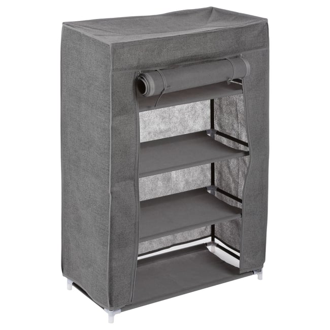 Meuble à chaussures en tissu avec étagères de rangement 12 paires Couleur gris <span itemprop=
