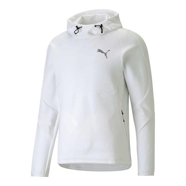 Sweat à capuche Evostripe blanc <span itemprop=