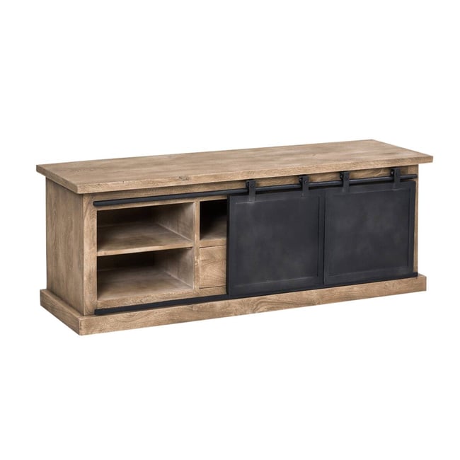 Meuble TV en bois de manguier HELSINKI Couleur v002228 <span itemprop=