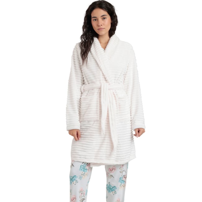 Robe de chambre Soft Hearts ivoire <span itemprop=