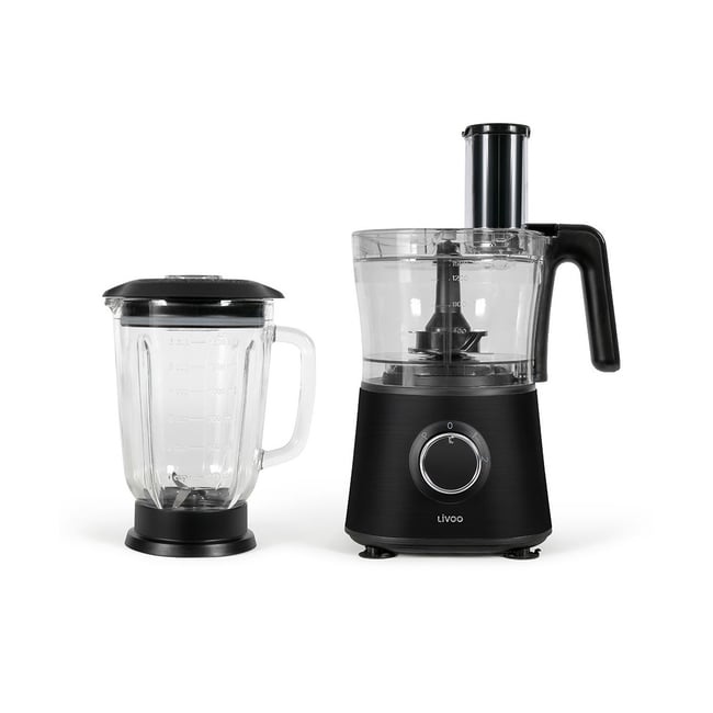 Robot de cuisine multifonction noir <span itemprop=
