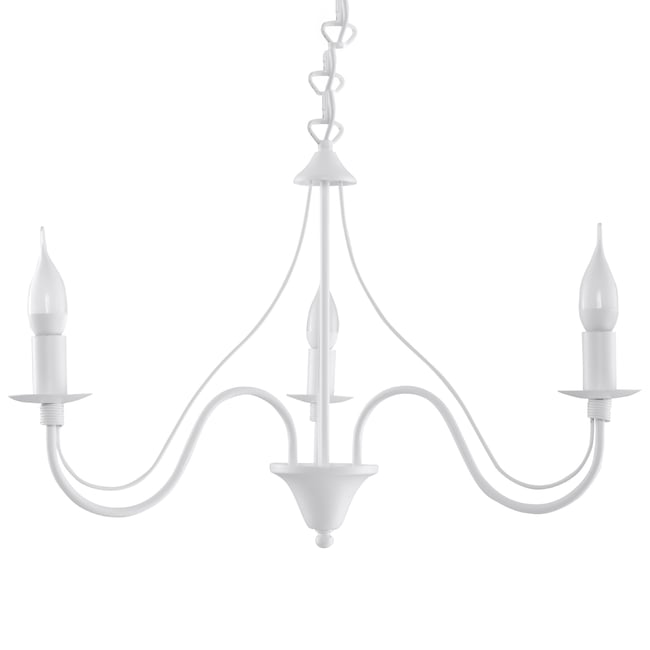 Lustre Acier Blanc E14 3 Minerwa Couleur blanc <span itemprop=