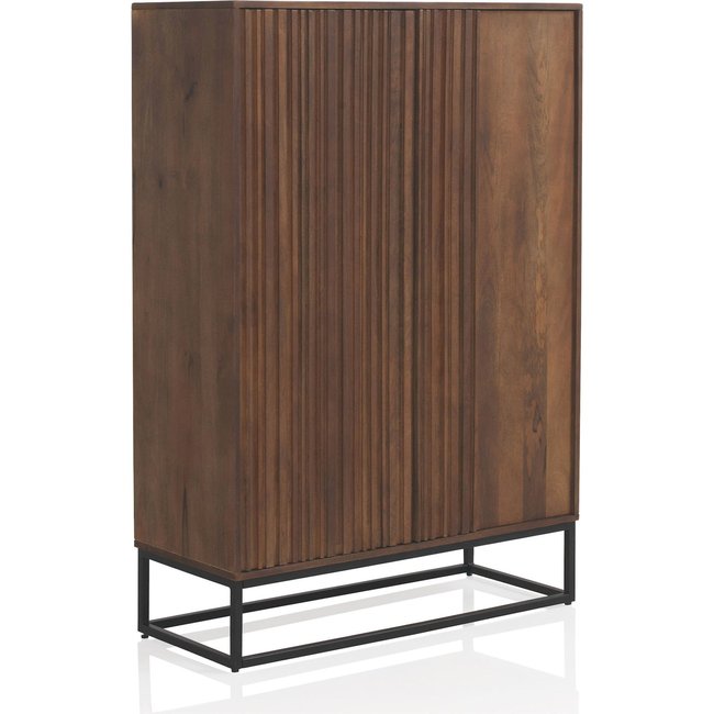 Buffet haut en bois de manguier et métal Couleur bois de manguier naturel foncé <span itemprop=