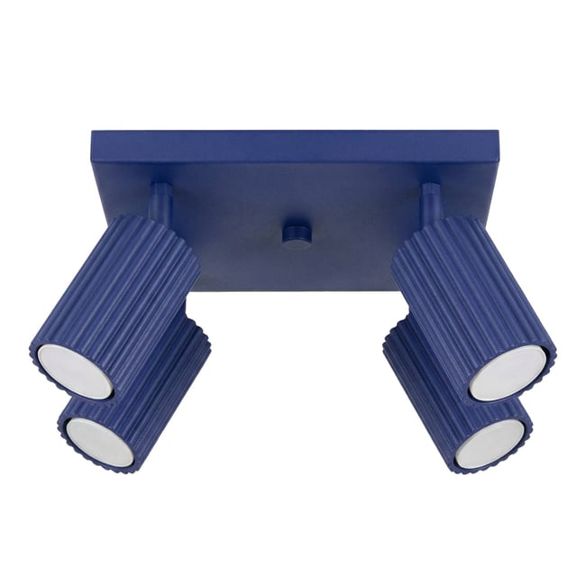 Plafonnier Aluminium Outremer GU10 1 Karbon Couleur outremer <span itemprop=