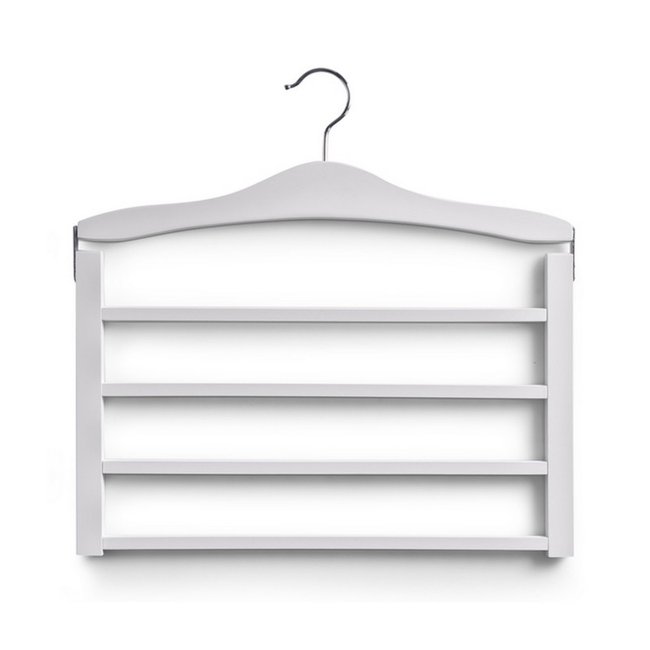 Cintre multi pantalons bois Couleur blanc <span itemprop=