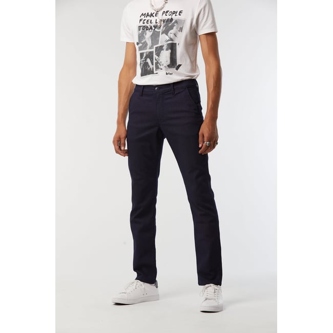 Pantalon coton chino GALANT bleu marine <span itemprop=