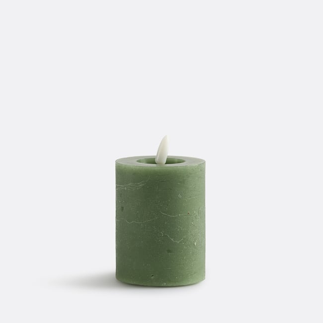 Bougie, Led colorée, H11,3 cm, Caspar Couleur vert <span itemprop=
