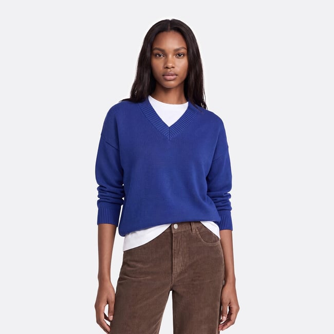 Sweter/komin z dekoltem w serek z mieszanki wełny i bawełny – LA REDOUTE COLLECTIONS