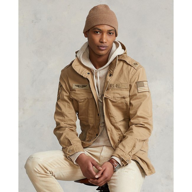 Beige army jacket discount