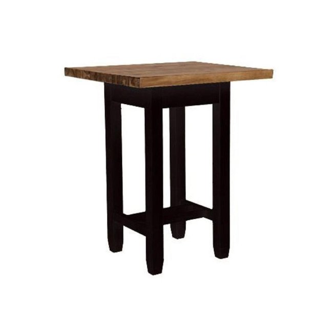 Table repas haute carrée - BROCANTE Couleur noir <span itemprop=