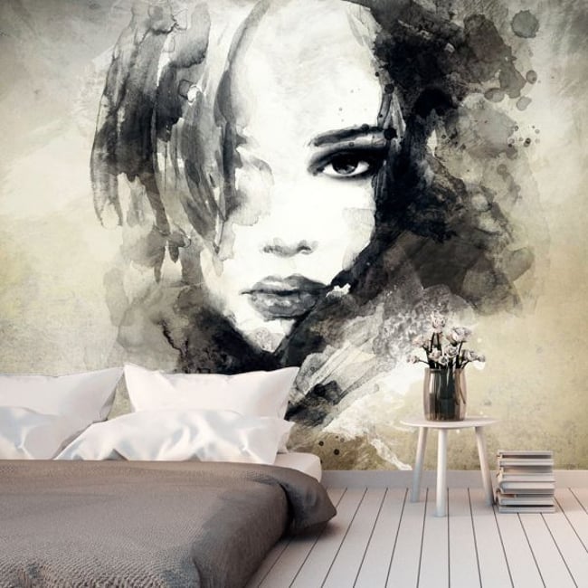 Papier peint intissé panoramique Personnes Mysterious Girl Couleur multicouleur <span itemprop=