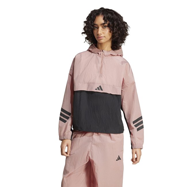 Giacca a vento con mezza zip Future Icons marrone/nero ADIDAS SPORTSWEAR