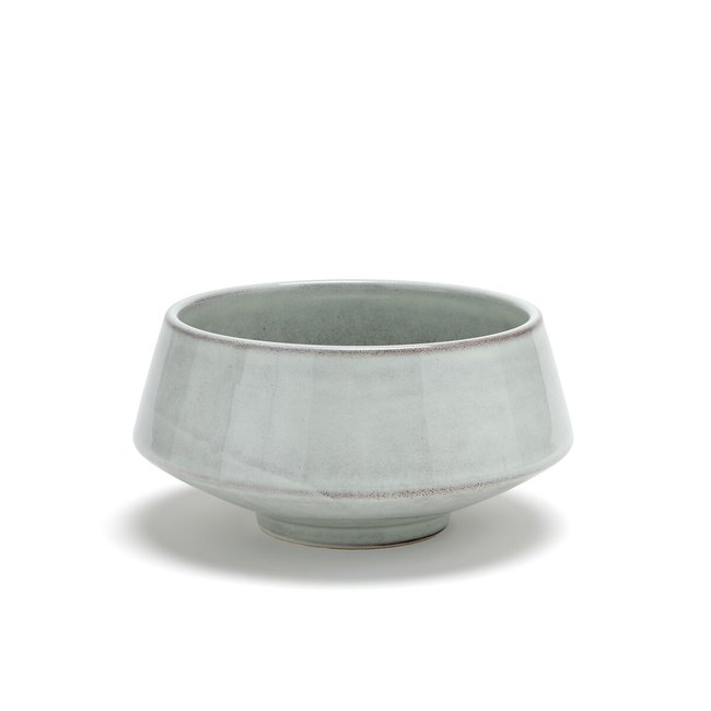 Set of 2 Lysel Reactive Enamel Stoneware Bowls, light grey, LA REDOUTE INTERIEURS