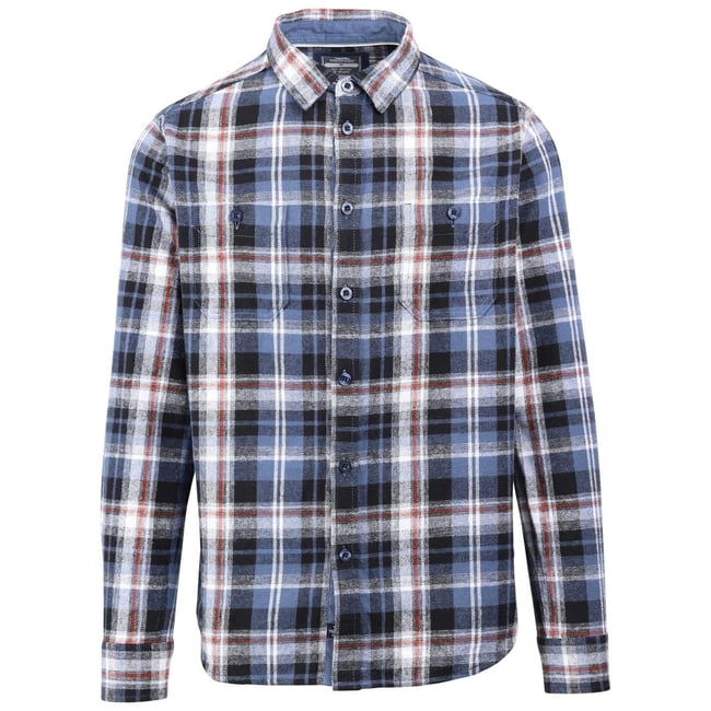 Chemise manches longues motif/style à carreaux ZALAH carreaux bleu <span itemprop=