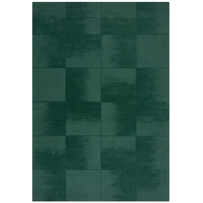 Tapis salon et chambre moderne en laine CARVO Couleur vert <span itemprop=