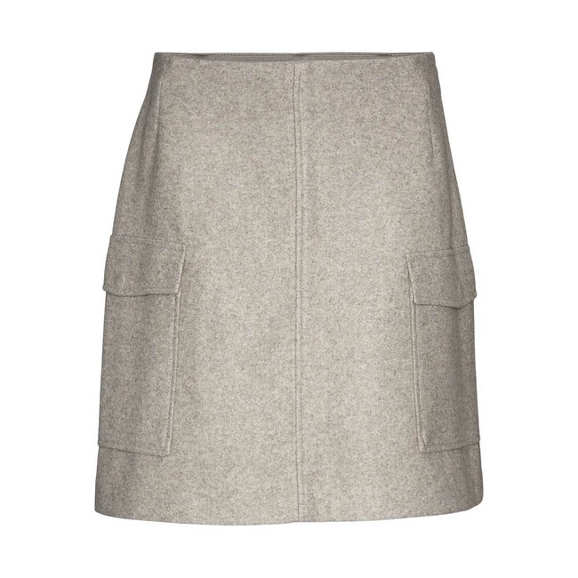 High Waist Mini Skirt, light beige marl, VERO MODA