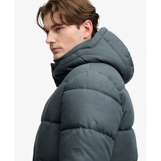 Doudoune à Capuche à Carreaux Premium - SUPERDRY