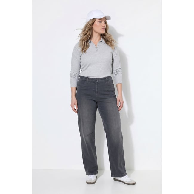 Jeans Mary jambe large jean gris <span itemprop=