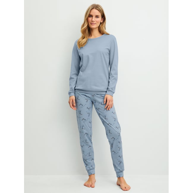 manches longues Coton HOTEL NIGHTS dusty grey <span itemprop=