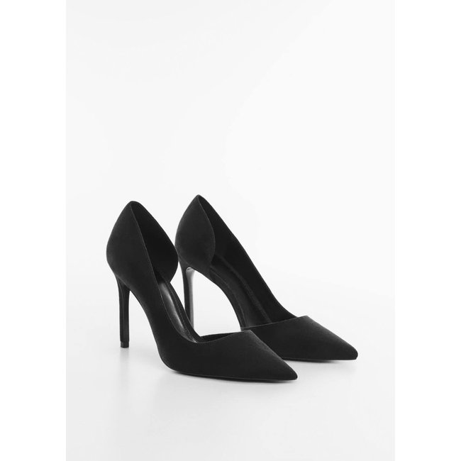 Chaussures talon asymétriques noir <span itemprop=