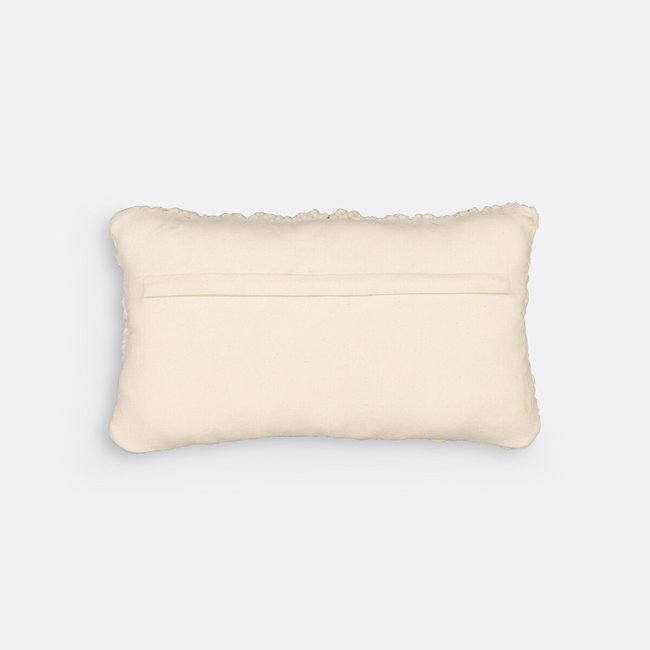 Housse de coussin macramé THERA ecru <span itemprop=