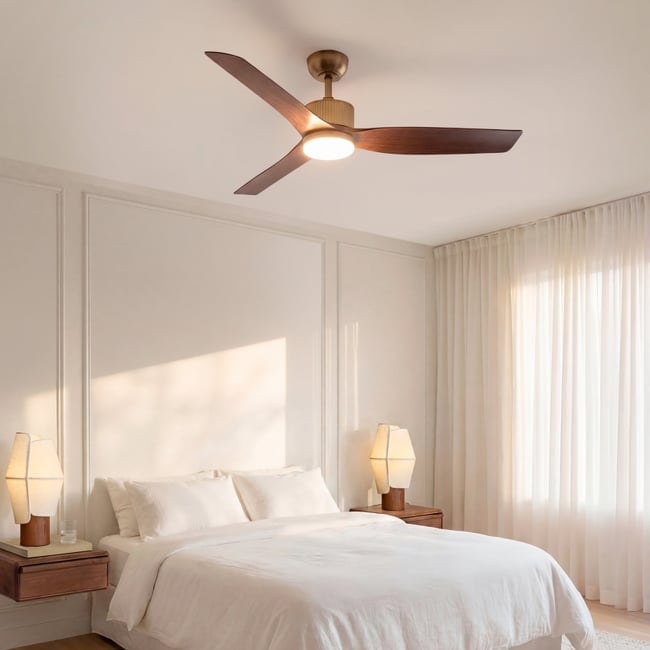Ventilateur de plafond silencieux 43 W Ø132 cm avec lumière LEDWIND ASTORIA - CREATE